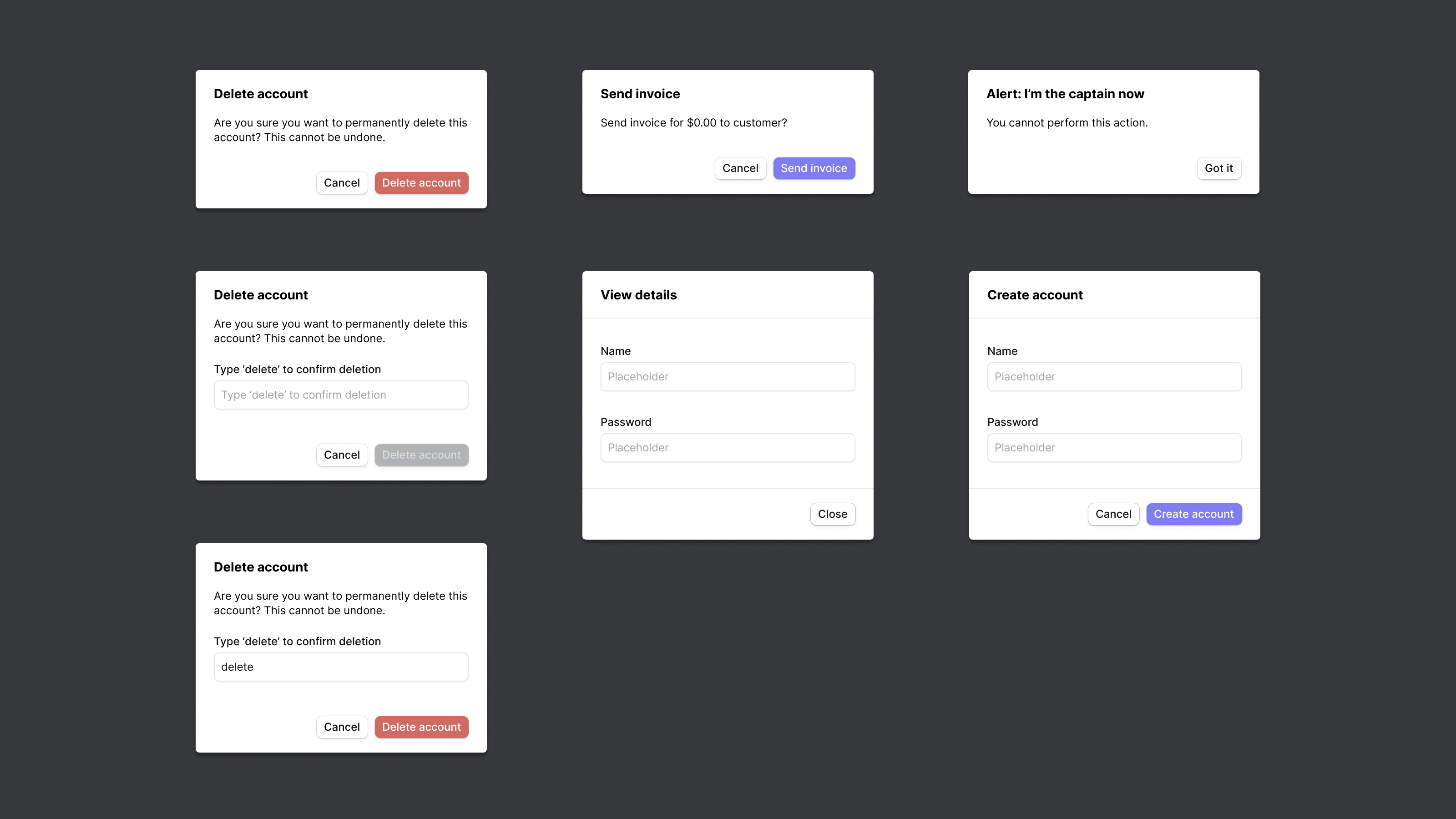 End-user design systems — modal