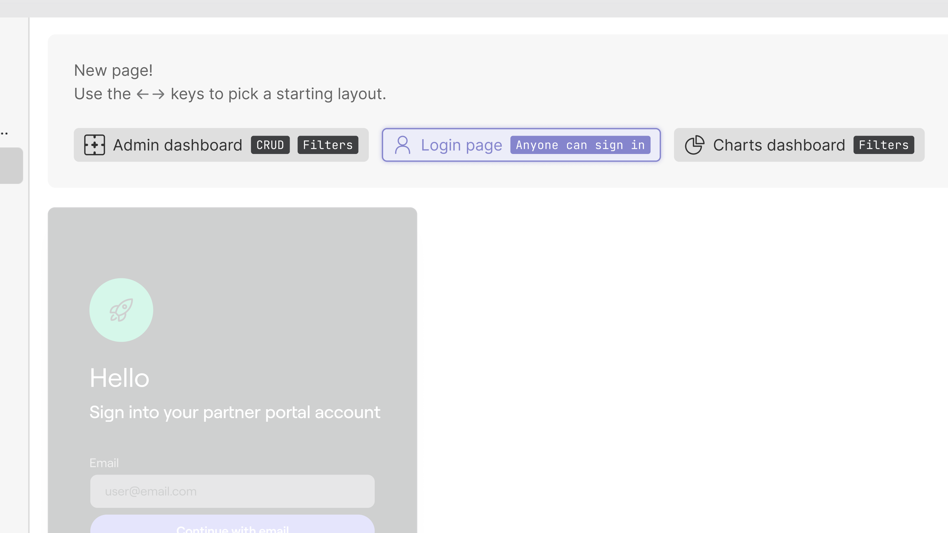 Page templates
